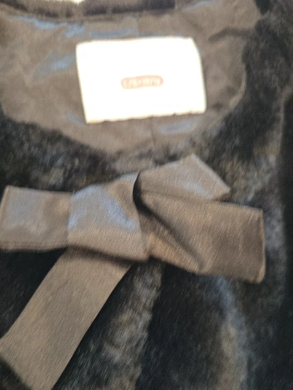The Children's Place Black Faux Fur Capelet & Burgundy Faux Fur Bolero Set